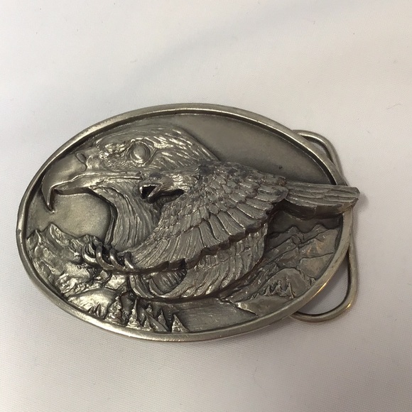 Belt buckle Siskiyou vintage The Eagle and the Hawk John Denver lyrics 1988 - Picture 1 of 9